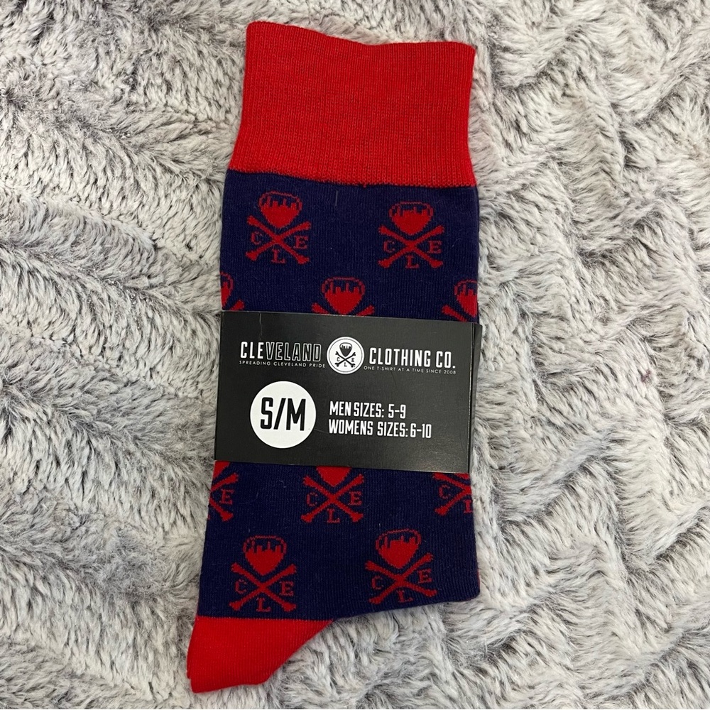New Unisex Cleveland Clothing Co Socks S/M Men’s Size 5-9 Women’s Size 6-10